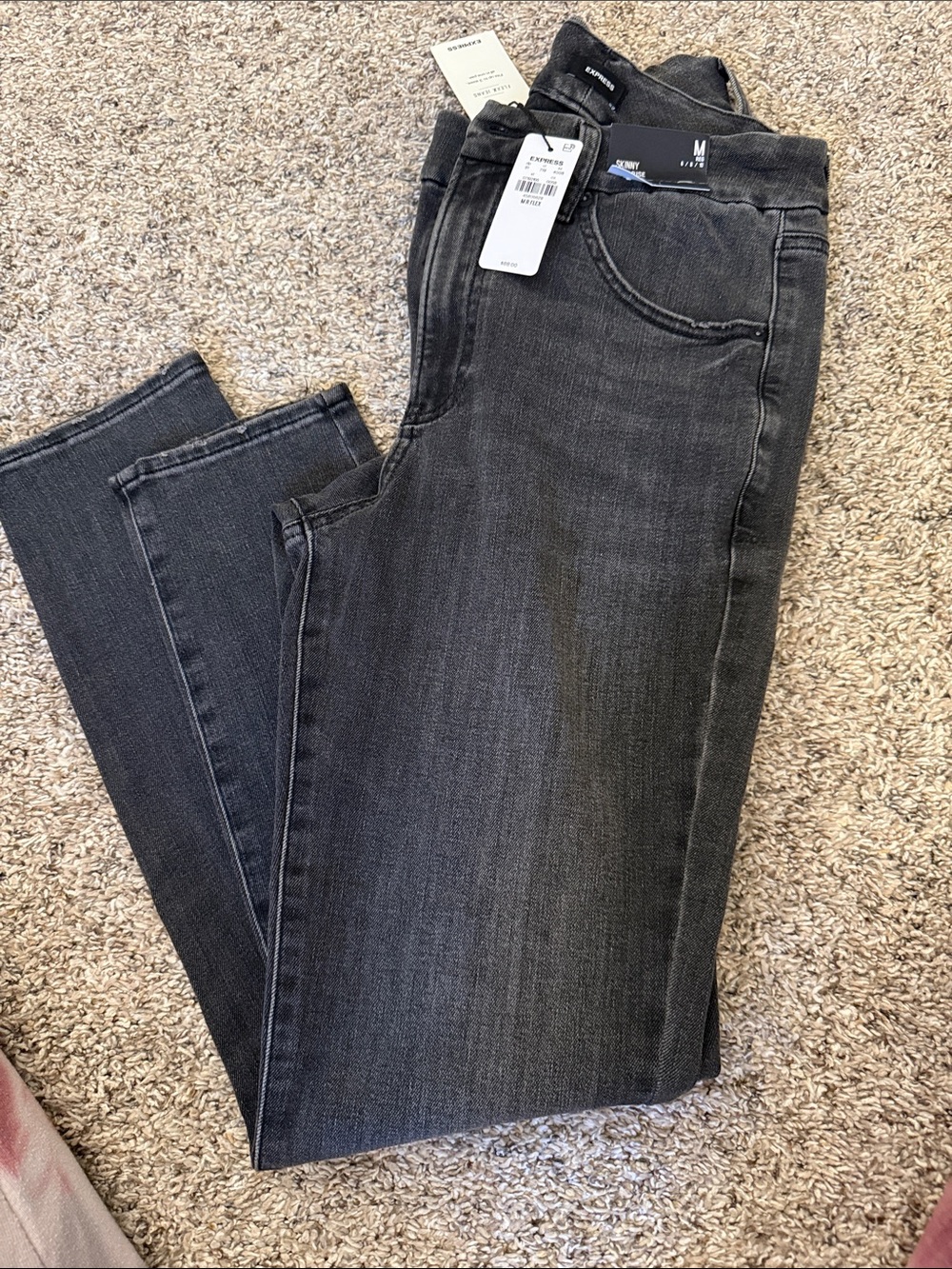Express Black Skinny Jeans - High Rise